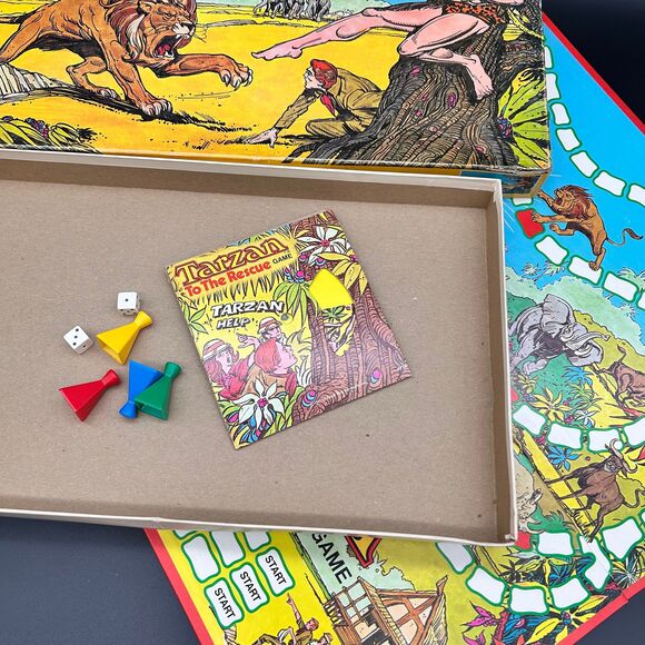 Tarzan To The Rescue Board Game 1977 - Picture 2 of 6